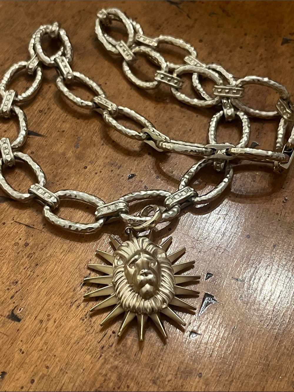 Kendra Scott Athena Lion Charm Necklace Gold Tone
